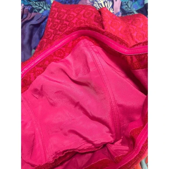 Anthropologie ETTITWA Pink Geometric Strapless Wide Leg Jumpsuit Size 10 - AC - Picture 8 of 11